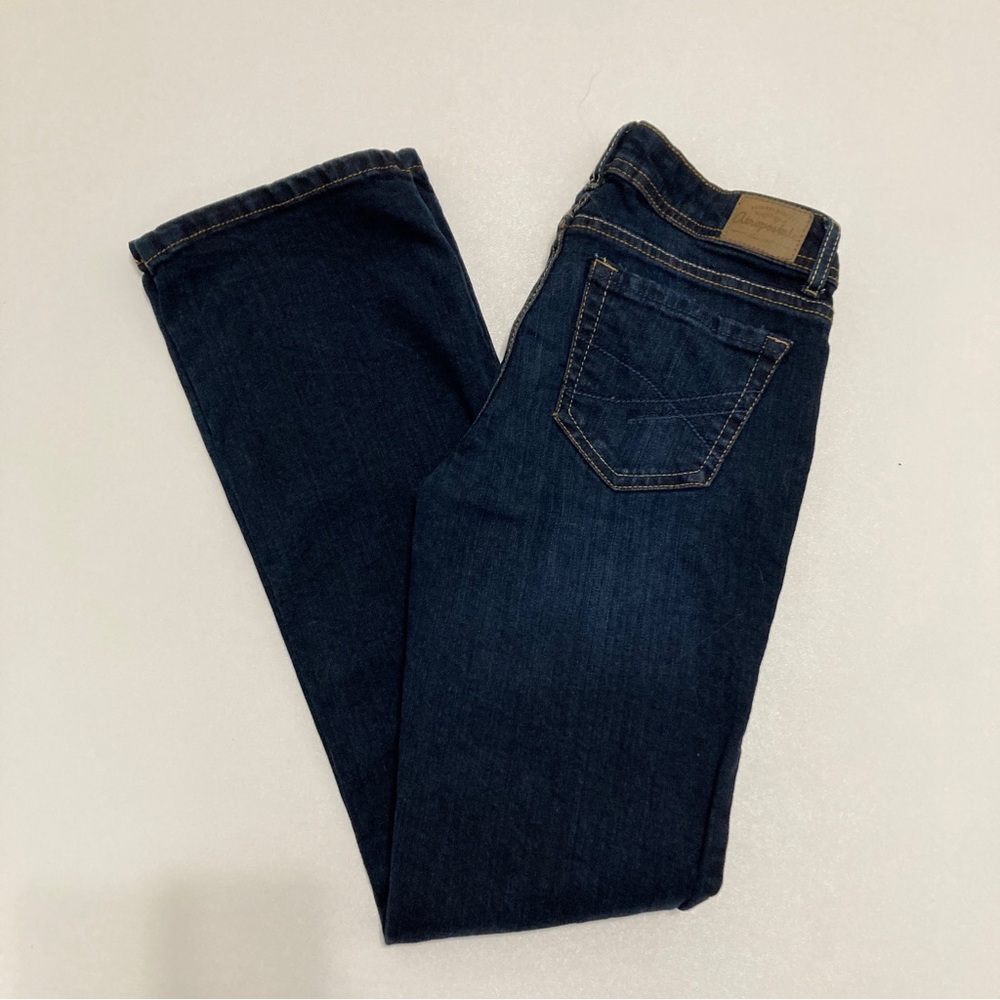 Aeropostale Chelsea Boot Cut Denim Jeans Dark Wash Womens Size 0 Short